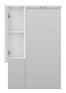 Зеркальный шкаф с подсветкой Misty Чегет 65см левый белый